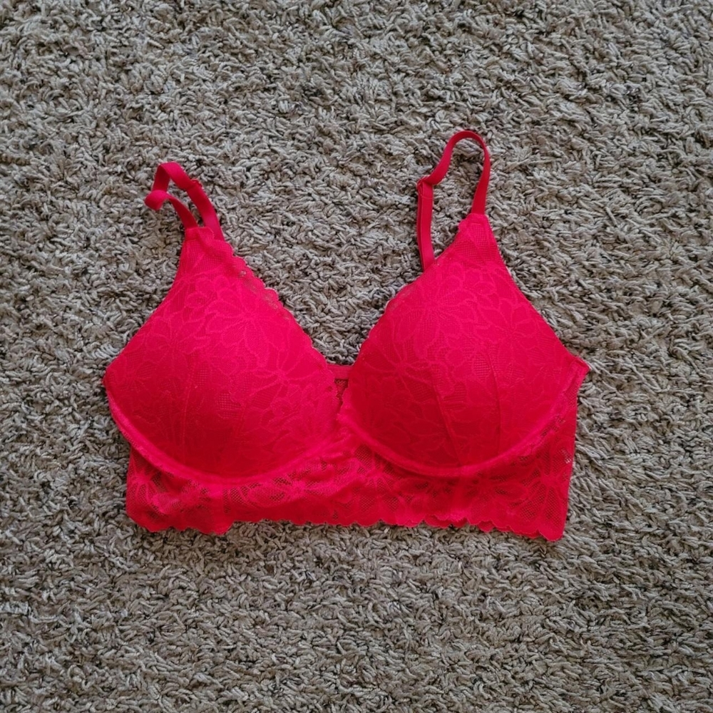 Red Push up Bralette